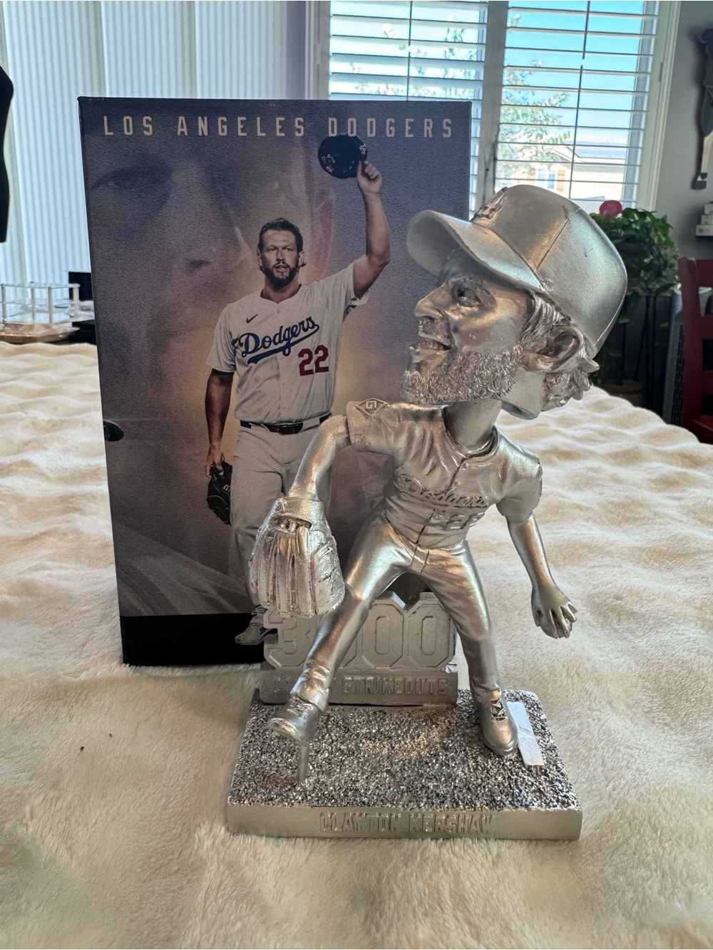 NEW Clayton Kershaw 3000 Strikeouts PLATINUM Season Ticket Exclusive Bobblehead